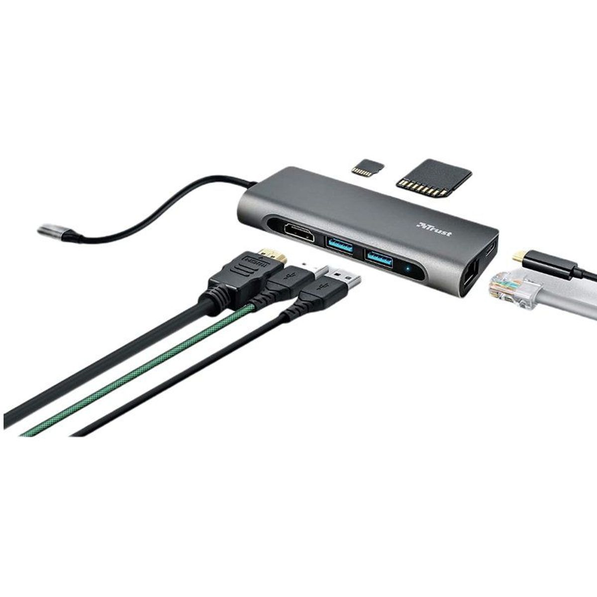 TRUST - Adaptador multipuerto usb-c 7 en 1 trust