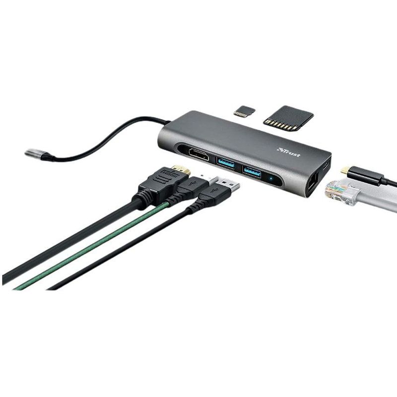 TRUST - Adaptador multipuerto usb-c 7 en 1 trust
