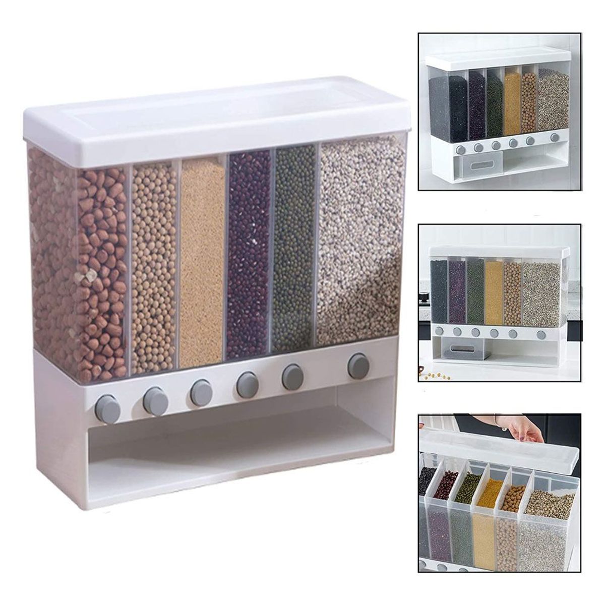 ONE PIXEL - Dispensador Organizador De Cereales Y Granos Para Cocina