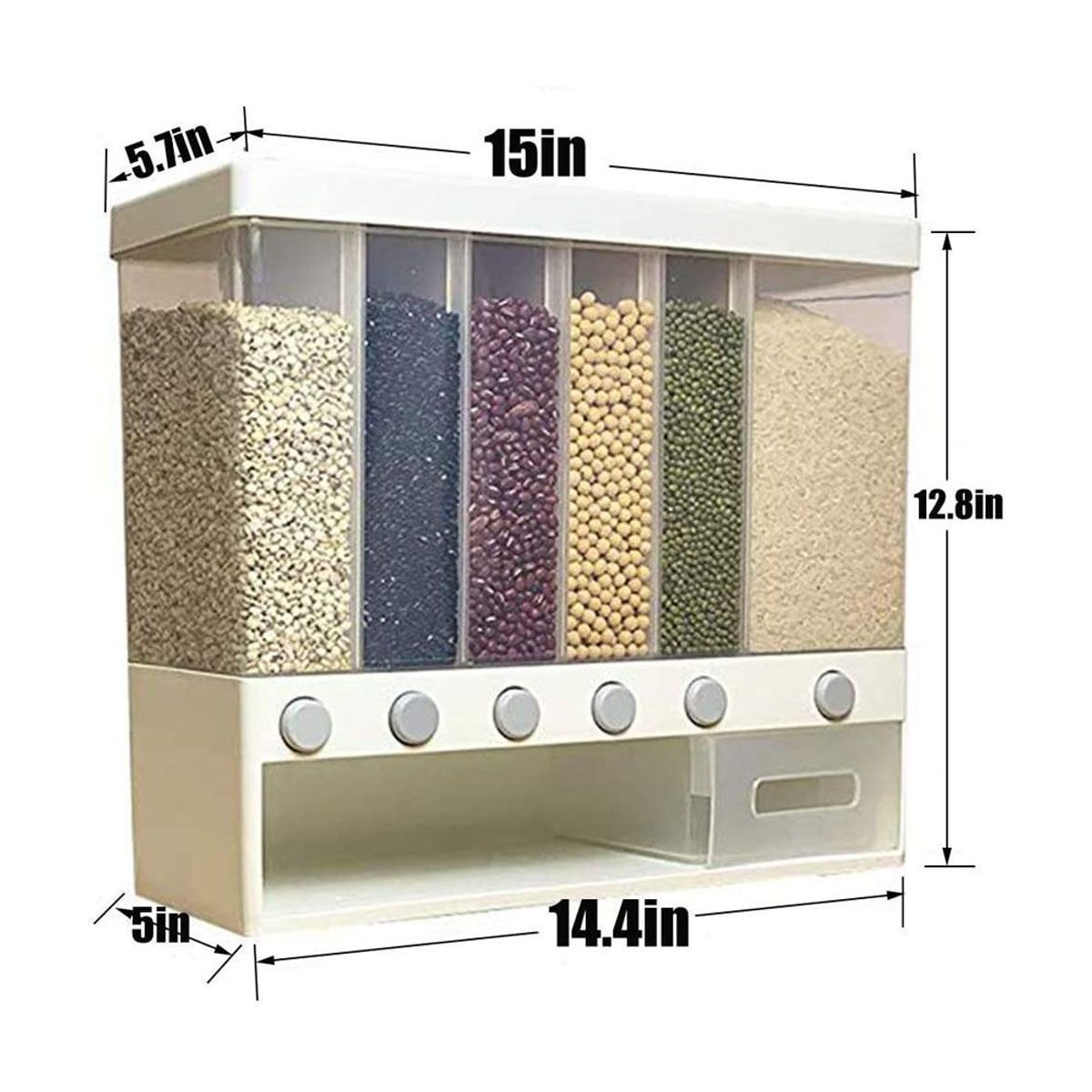 ONE PIXEL - Dispensador Organizador De Cereales Y Granos Para Cocina