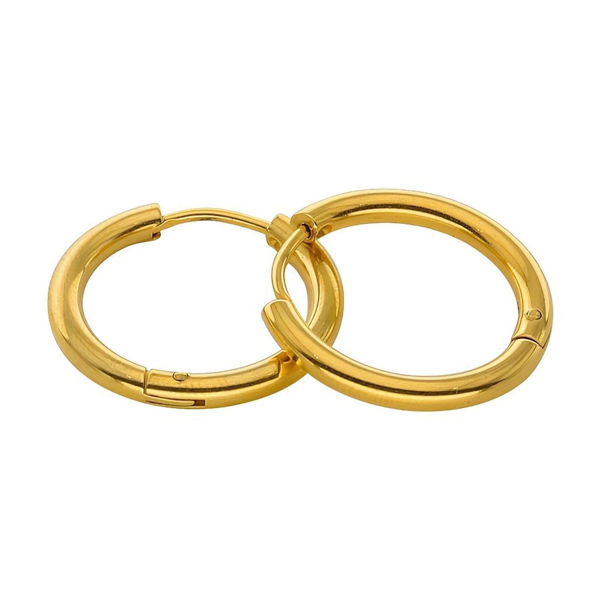 DAYOSHOP - Aretes Candonga Lisa Acero Unisex_.