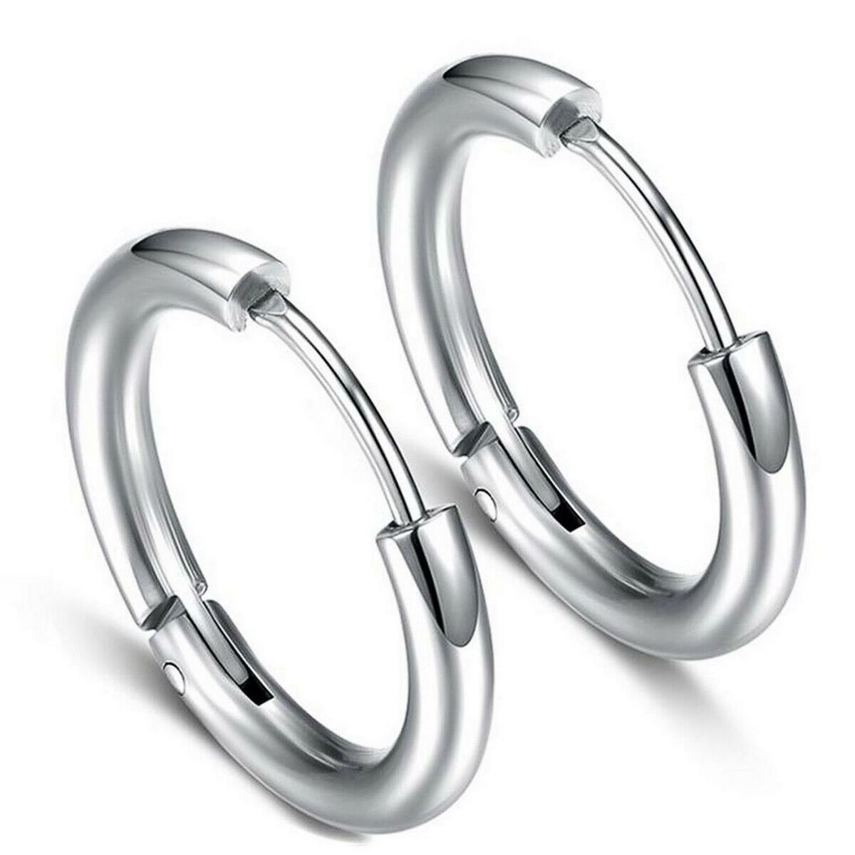 DAYOSHOP - Aretes Candonga Lisa Acero Unisex_.