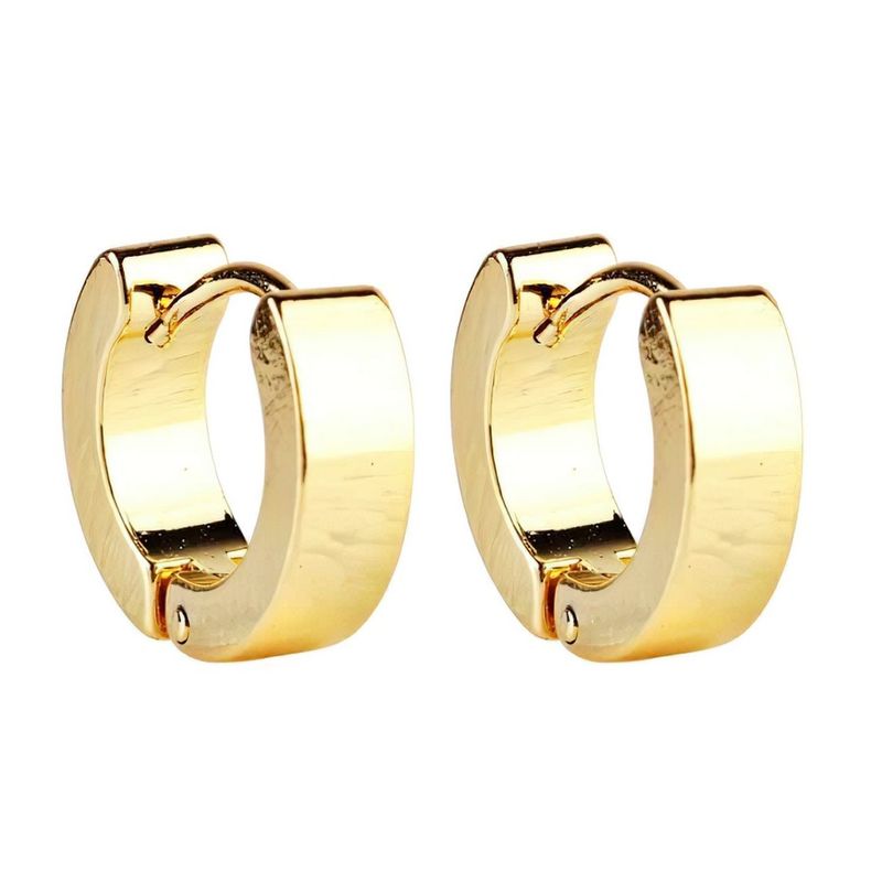 DAYOSHOP - Aretes Candonga Lisa Acero Unisex_.