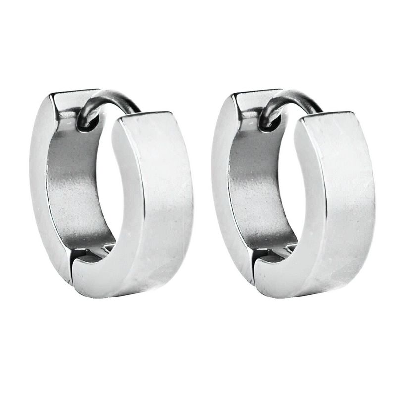DAYOSHOP - Aretes Candonga Lisa Acero Unisex_.