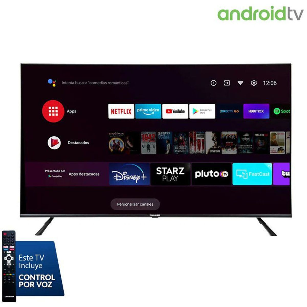 CHALLENGER - Televisor 58 pulgadas smart android challenger
