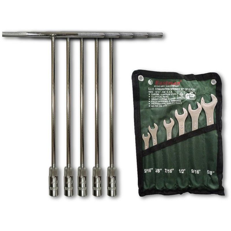 EASTMAN - Juego copas t x 8 30cm+set llaves mixtas x6 pulgadas eastman