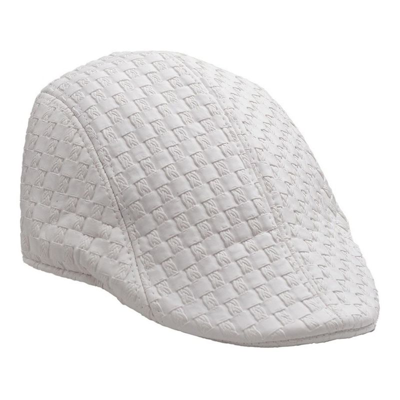 VELBROS - Boina Inglesa Hombre Mujer Sol Gorra Gorro Sombrero - Blanco