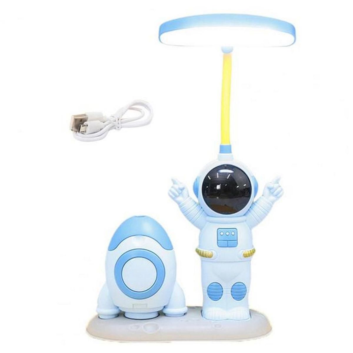 DAYOSHOP - Lampara Luna Astronauta Sentado Recargable Nave Tajalapiz.