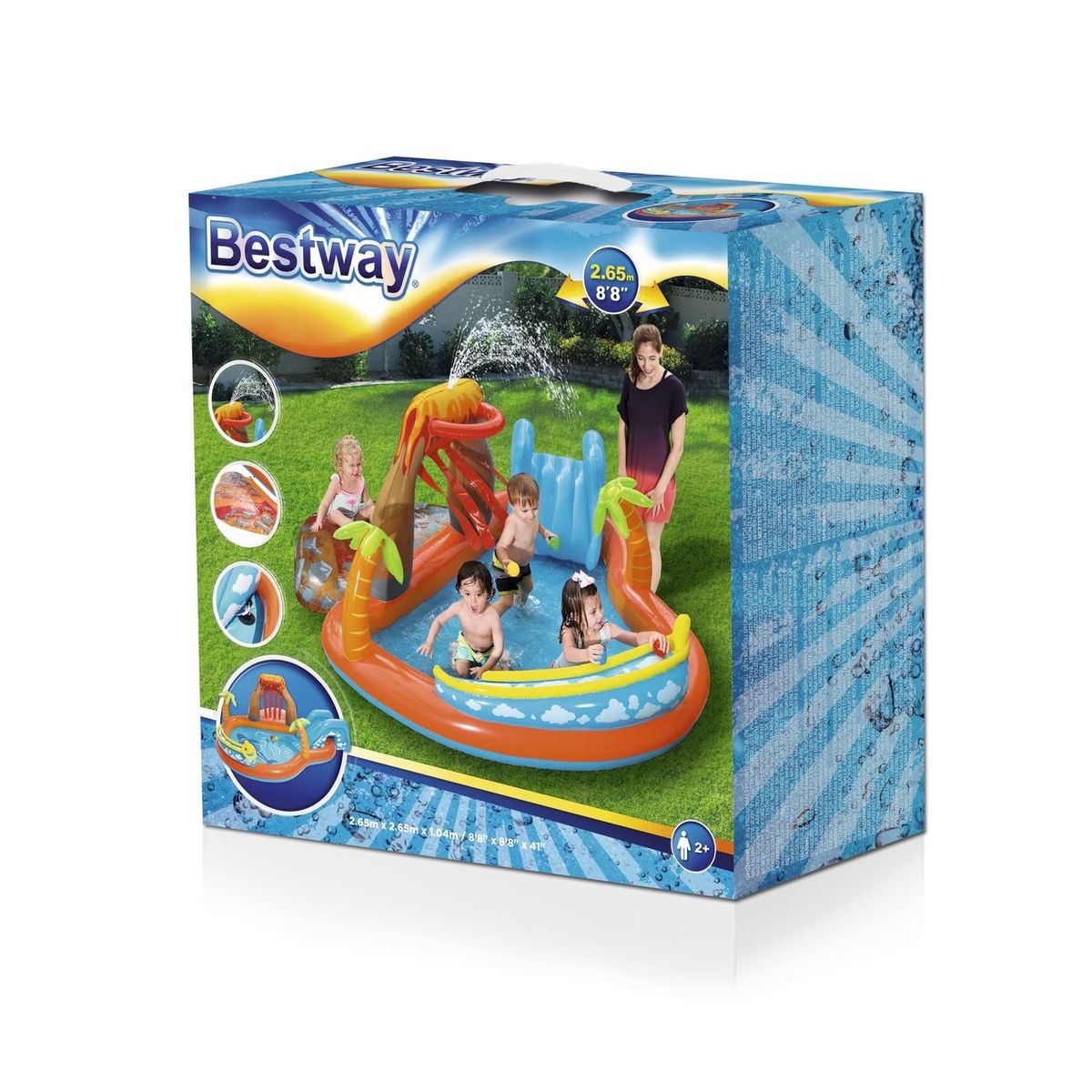 BESTWAY - Piscina Centro De Juegos Acuático Lava Lagoon Bestway 53069