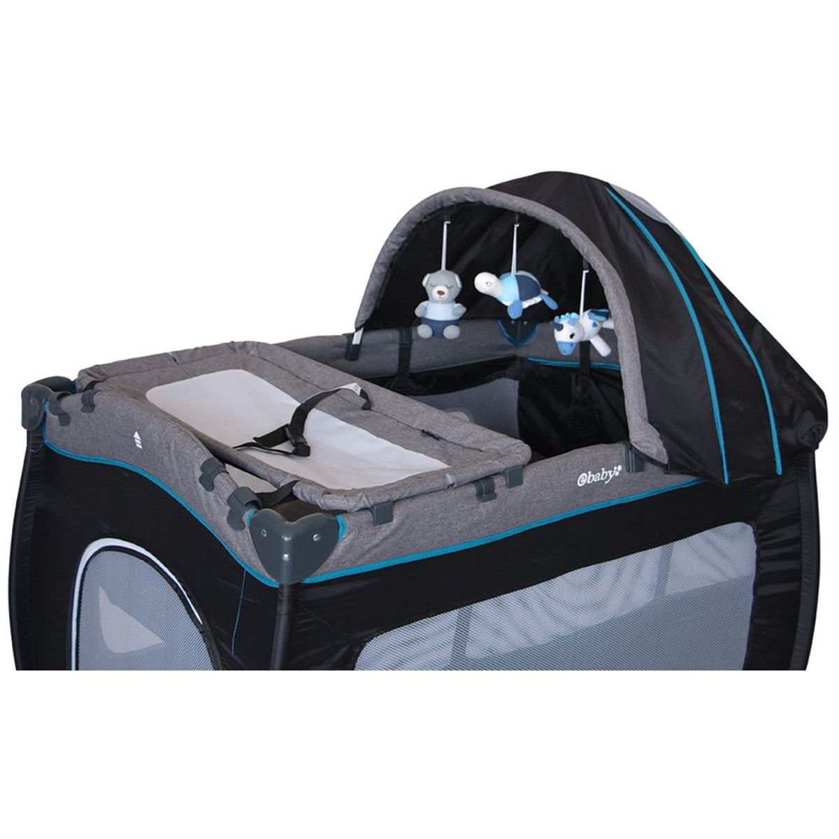 EBABY - Cuna corral con función mecedora Sally - EB716 Celeste