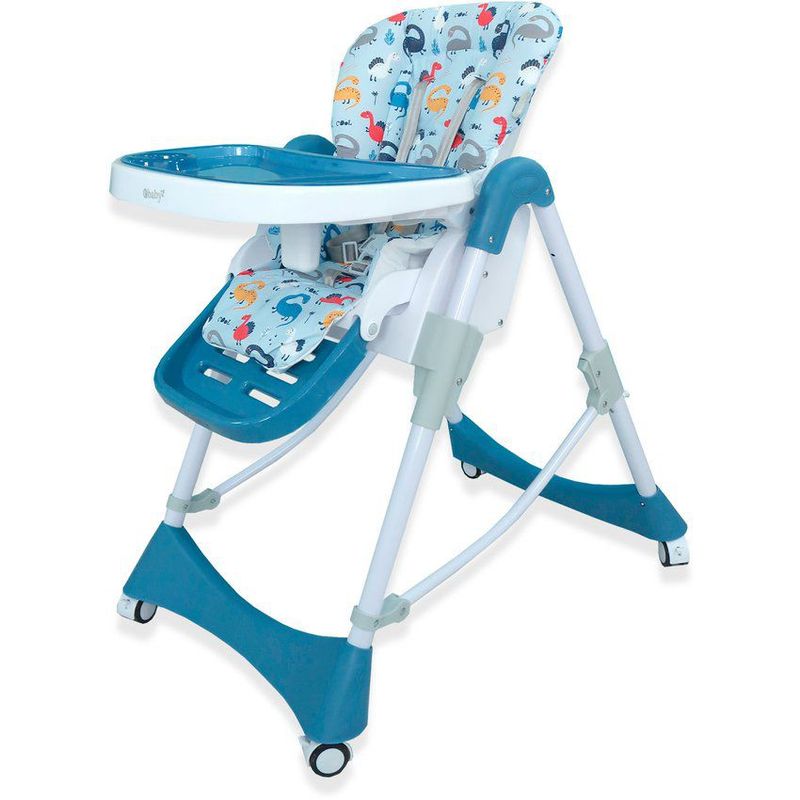 EBABY - Silla comedor LORI EB624  - Azul dinosaurios