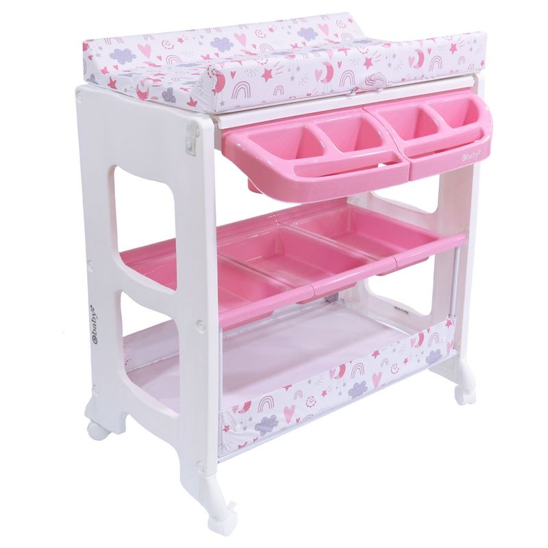 EBABY - Bañera con cambiador EB815-1 Rosa fantasía