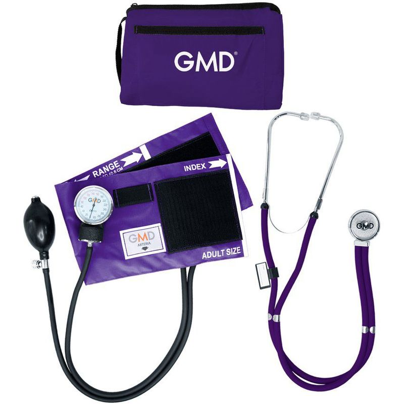 GMD - Kit tensiómetro  y fonendoscopio rappaport con estuche purpura