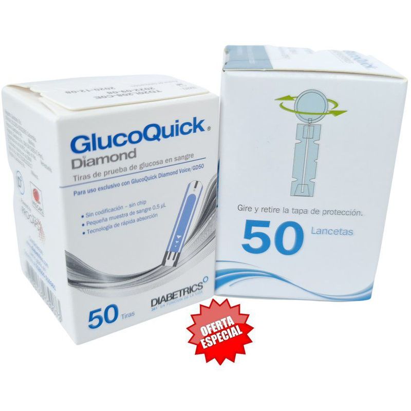 DIAMOND - Tiras glucoquick diamond caja por 50