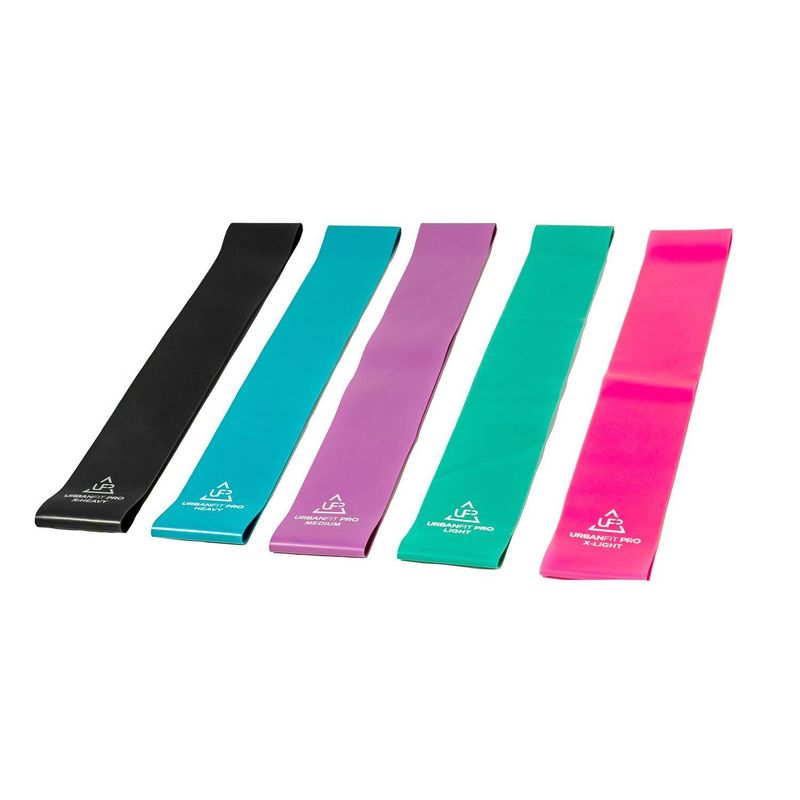 URBANFIT PRO - Kit Bandas Elásticas Ejercicio Resistencia Yoga Premium - Multicolor - Unitalla-