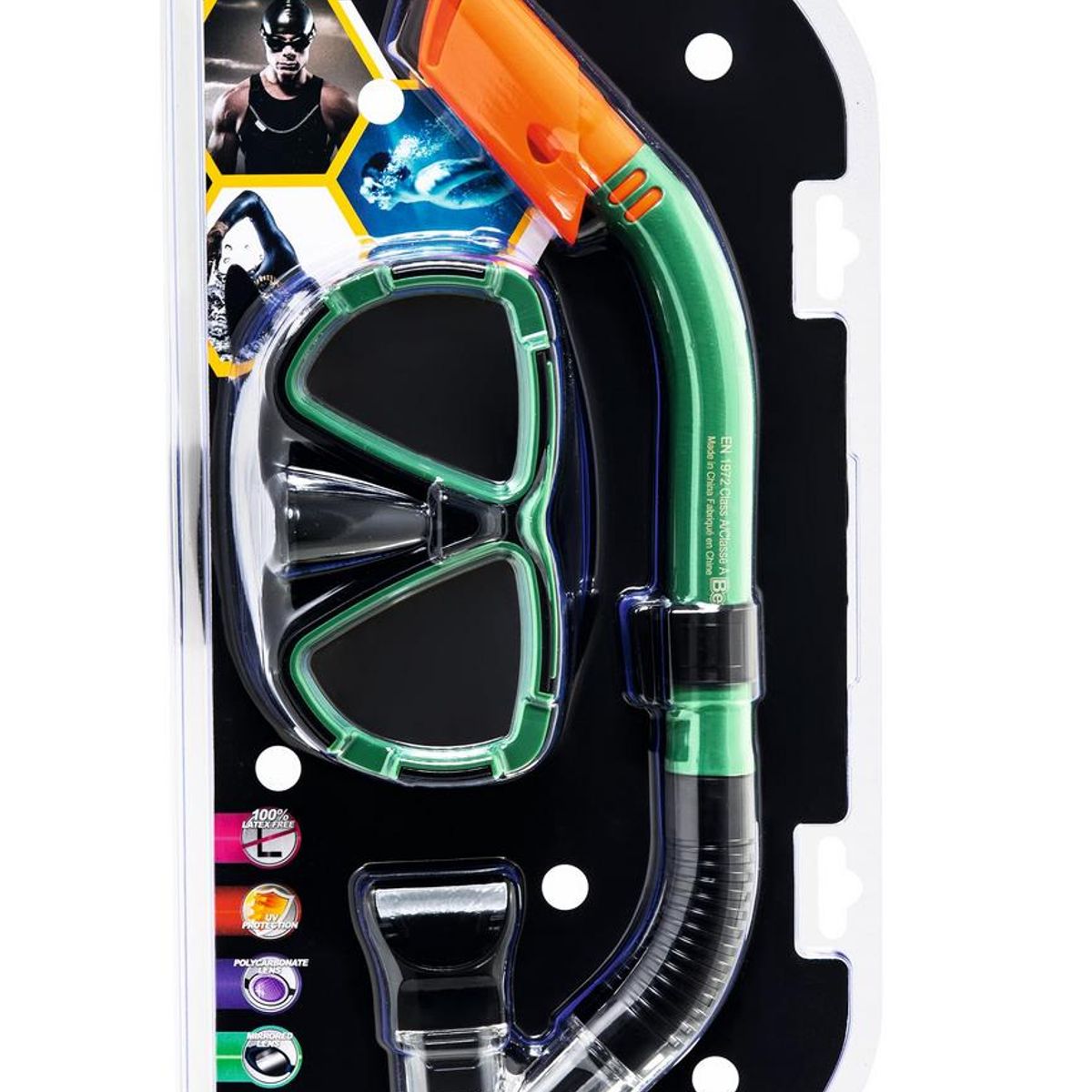 BESTWAY - Careta Snorkel Kit Buceo Resistente Ajustable 24053 Bestway
