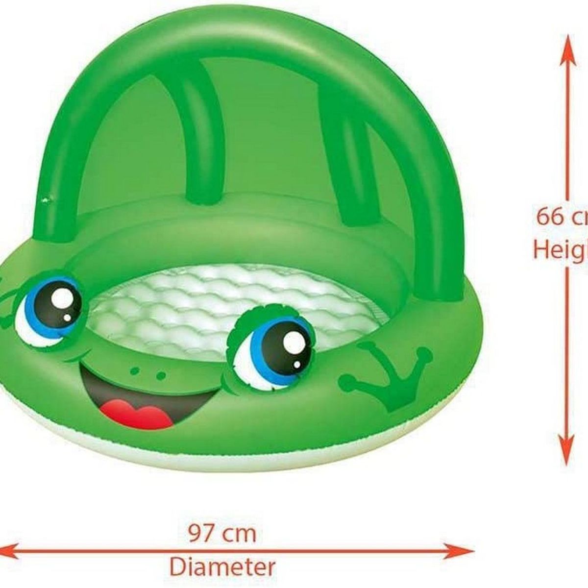 BESTWAY - Piscina Inflable Redonda Bestway 52189 Rana 26l Verde Caja
