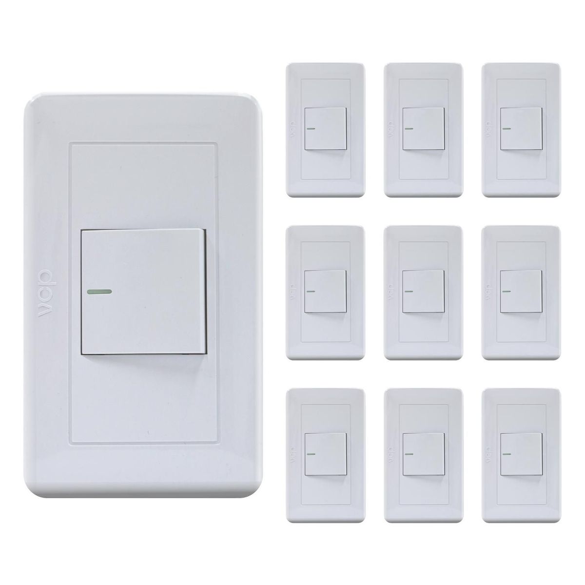 VCP - Interruptor Sencillo De Pared X 10 Unidades Vcp