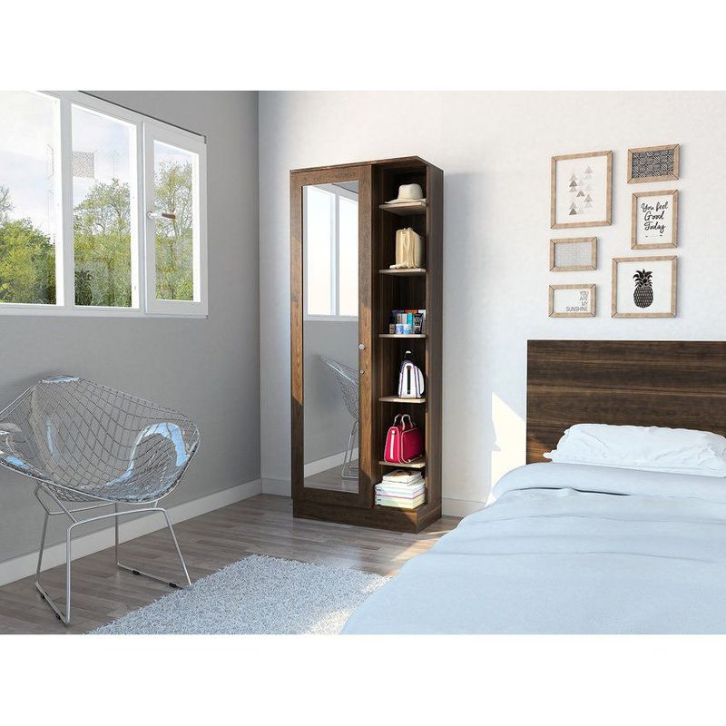 RTA MUEBLES - Armario woman con espejo rta muebles ahm 3221 habanno + miel