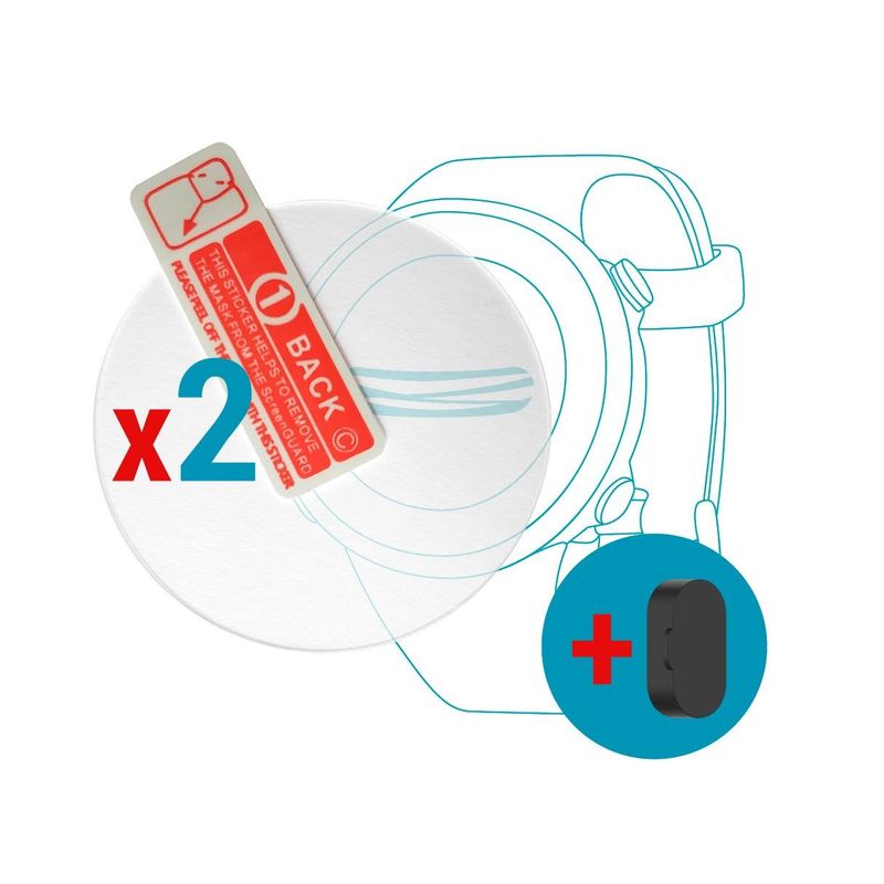 GENERICO - Protector para Garmin Fenix 7 x 2 uds  + Tapa x 1 uds.