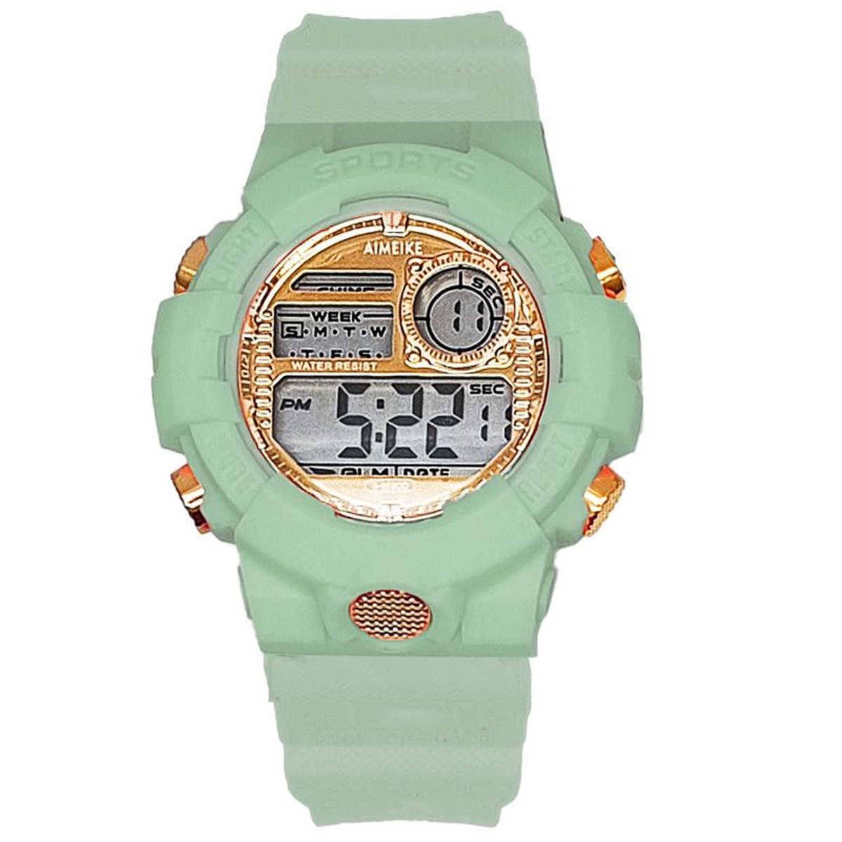 DAYOSHOP - Reloj Digital Impermeable 30 M Deportivo Resistente Verde + Estuche