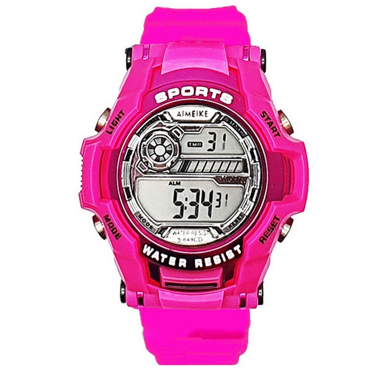 DAYOSHOP - Reloj Digital Impermeable 30 M Deportivo Fucsia + Estuche