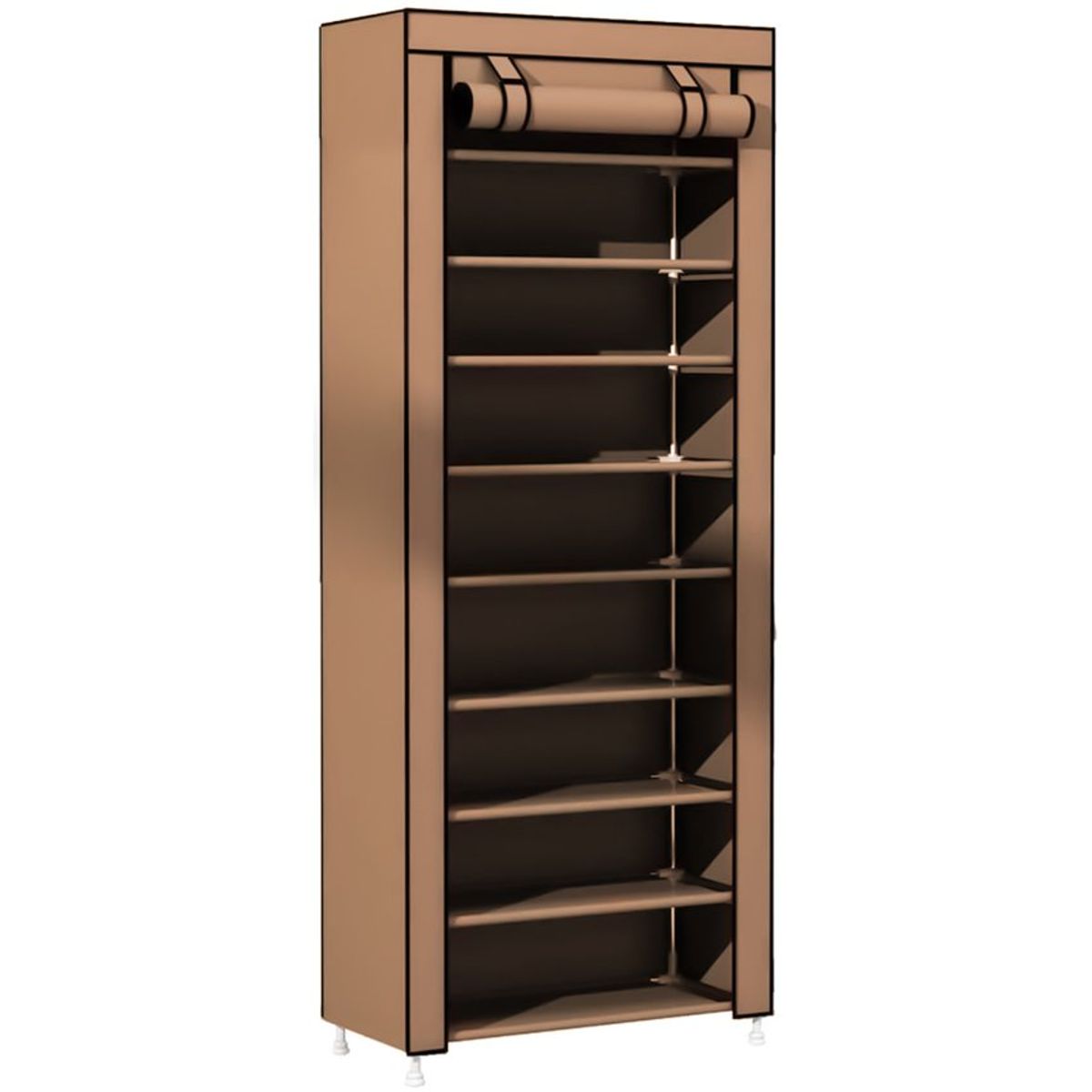 STAY ELIT - ZAPATERA CLOSET DE 9 NIVELES PARA 27 PARES COLOR CAFÉ-