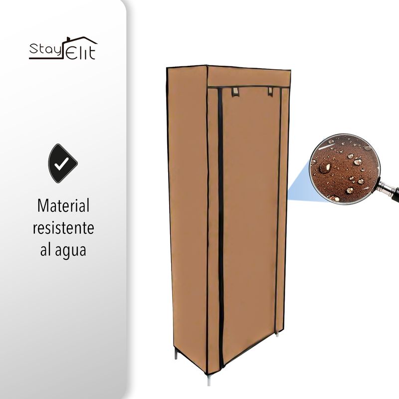 ZAPATERA CLOSET DE NIVELES PARA 27 PARES COLOR CAFÉ- STAY ELIT