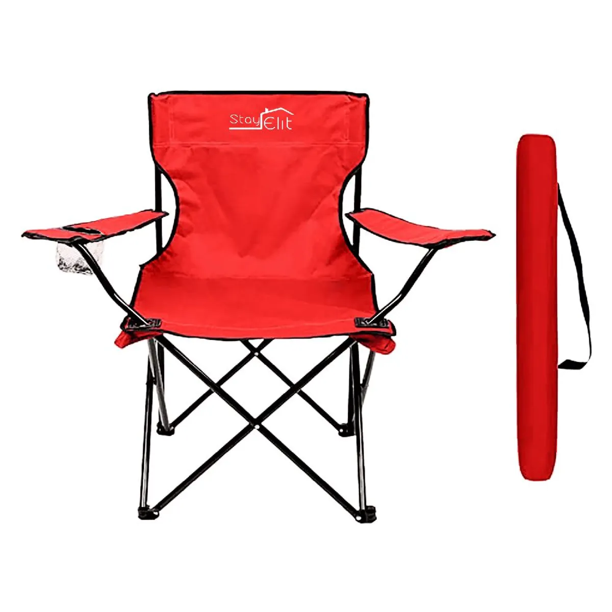 STAY ELIT - Silla Plegable Playa Camping Incluye Funda Y Porta vaso-