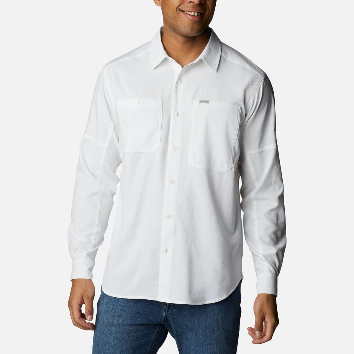 COLUMBIA - Camisas Hombre Columbia Silver Rdg Lg Sleeve Blanco COLUMBIA