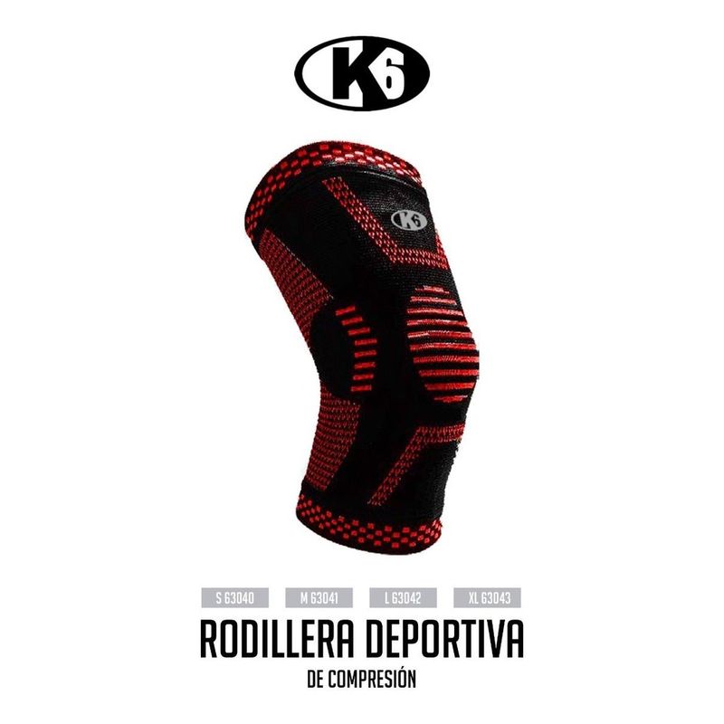 K6 - Rodillera Compresión Crossfit K6 Talla XL