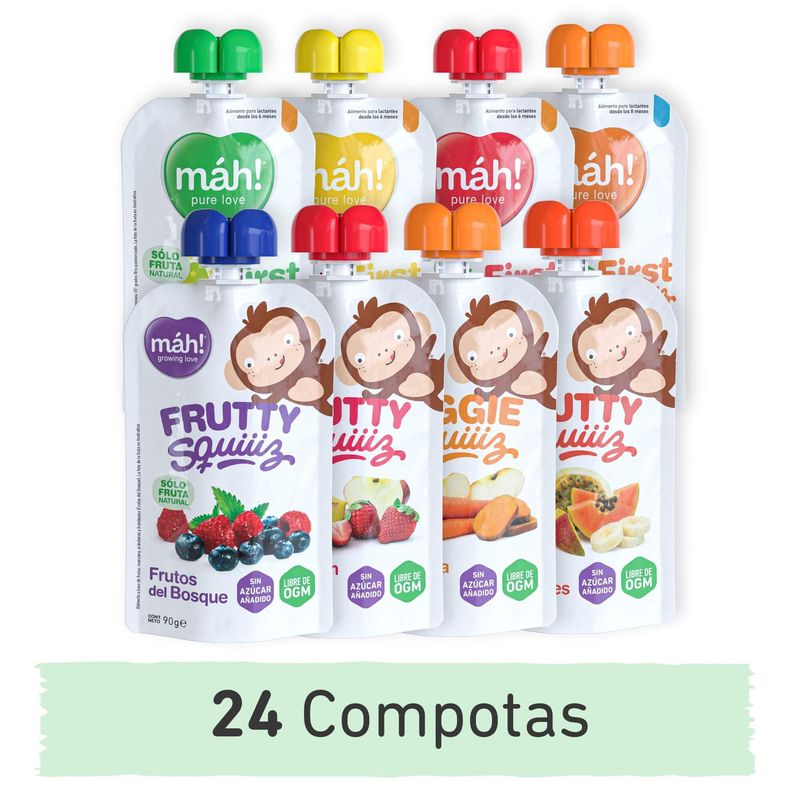 MAH - Compotas Mah Pack Inicio y Continuación - 24 unidades