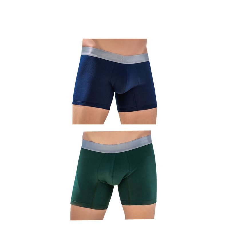 FORMAS INTIMAS - Bóxer Paq X2 Para Hombre Navy/Verde FI