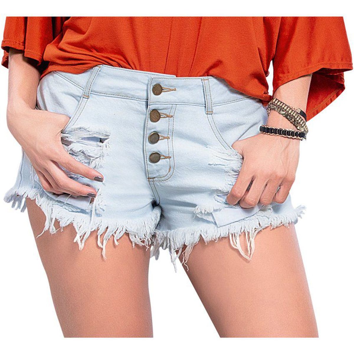 MARKETING PERSONAL - Short Juvenil Para Mujer MP -Azul