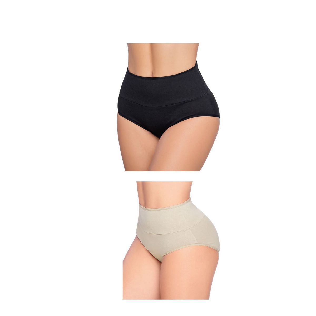 FORMAS INTIMAS - Cachetero Paq X2 Para Mujer Negro/Piel FI