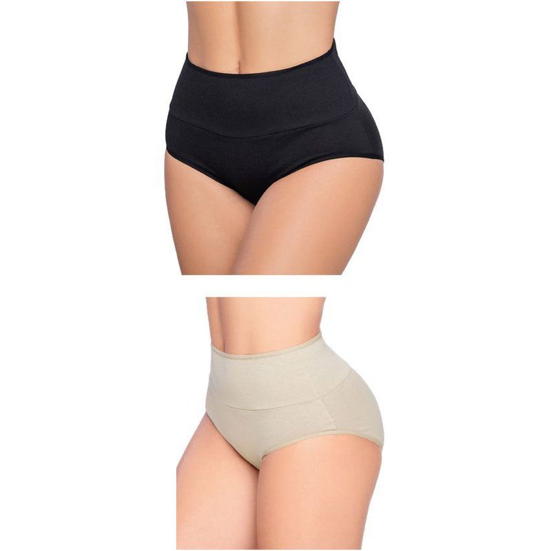 FORMAS INTIMAS - Cachetero Paq X2 Para Mujer Negro/Piel FI