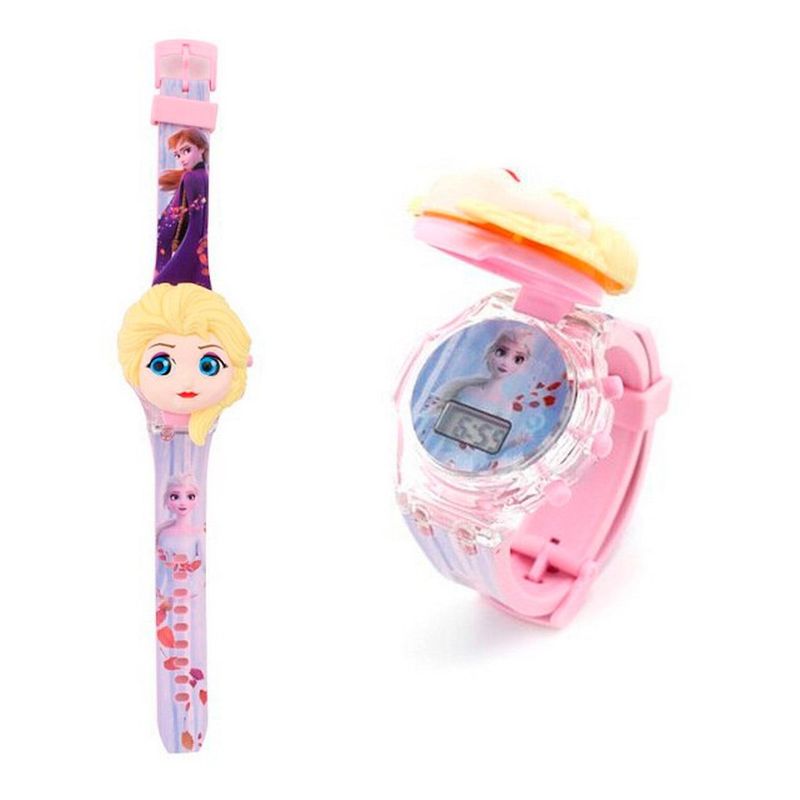 DAYOSHOP - Reloj Niñas Digital Luces Sonido Tapa Fronzen