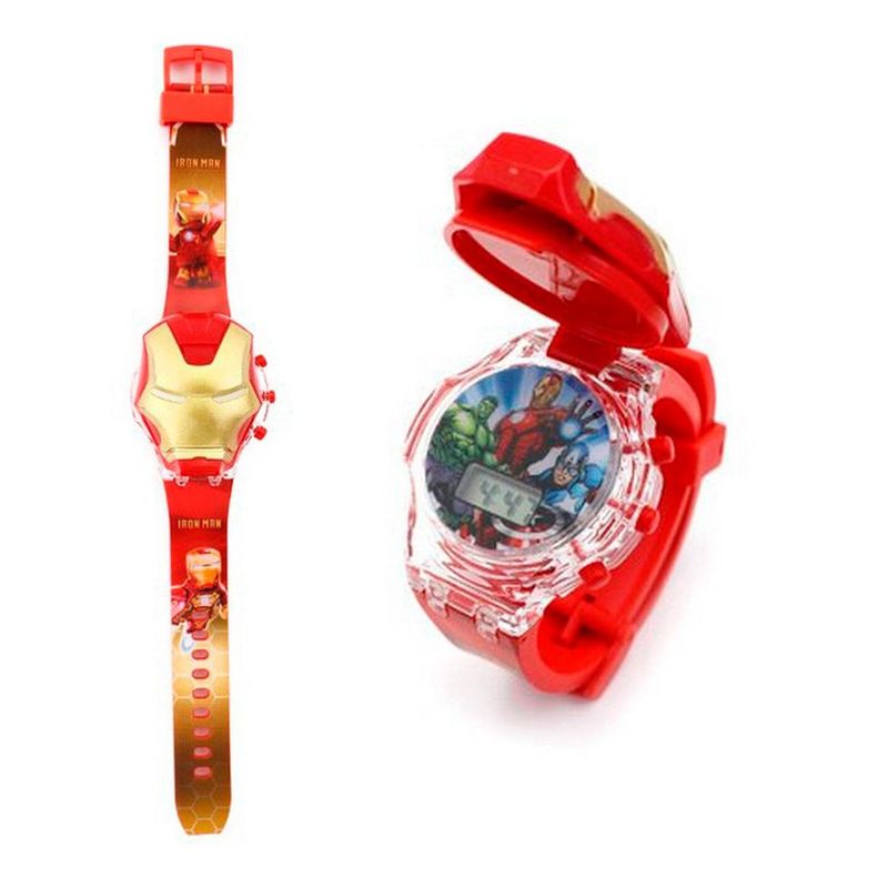 DAYOSHOP - Reloj Niñas Digital Luces Sonido Tapa Iron Man