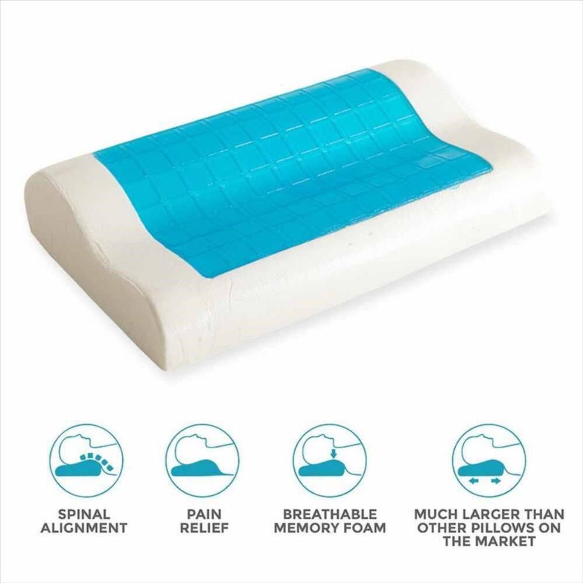LEMMAN - 2 Almohadas Ortopedicas Tecnologia Viscoelastica Infusion De Gel