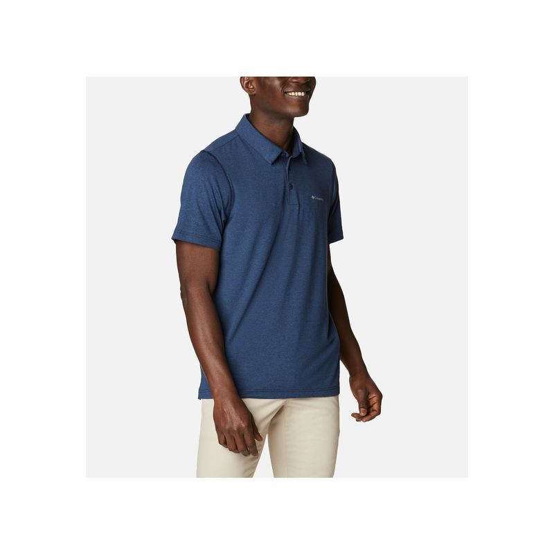 COLUMBIA - Camisetas Tech Trail Polo Hombre COLUMBIA AZUL OSCURO 1768701-HHD COLUMBIA
