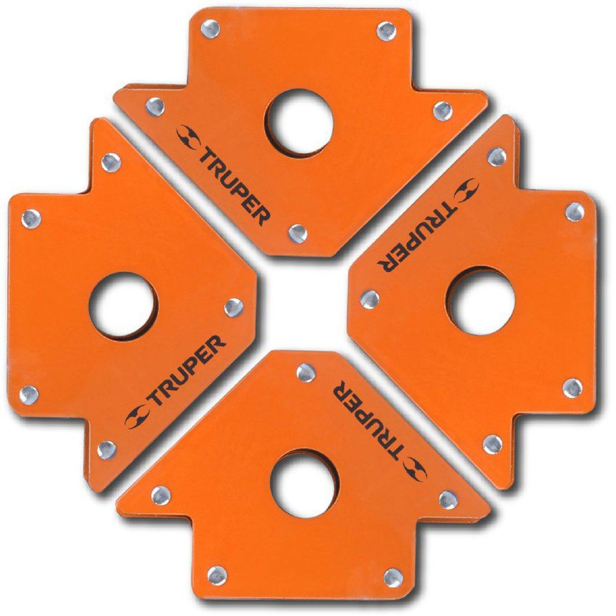 TRUPER - Set de 4 escuadras magnéticas para soldar de 4"  22 kg truper