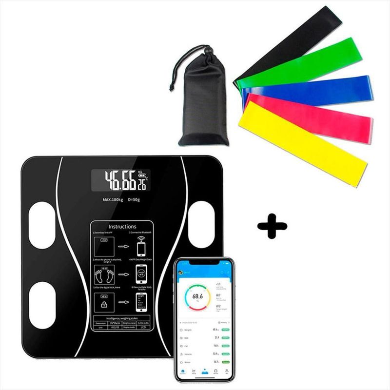 GENERICO - Bascula Bluetooth Digital App Y Bandas De Resistencia