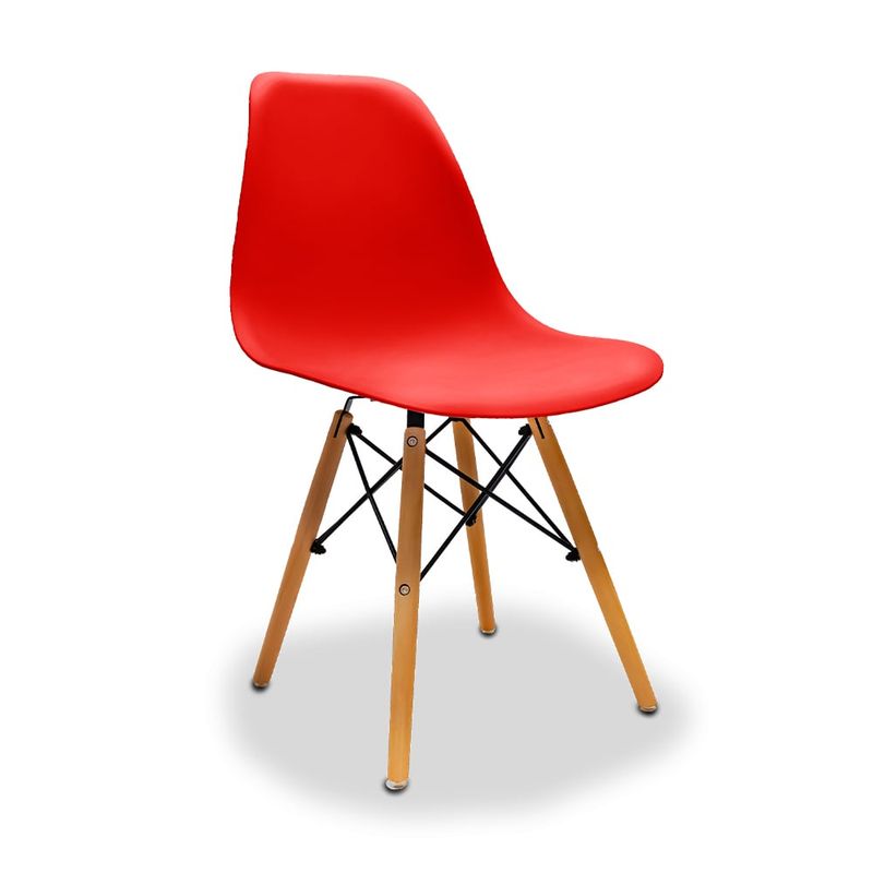 STAY ELIT - Set de 2 sillas minimalistas color rojo-