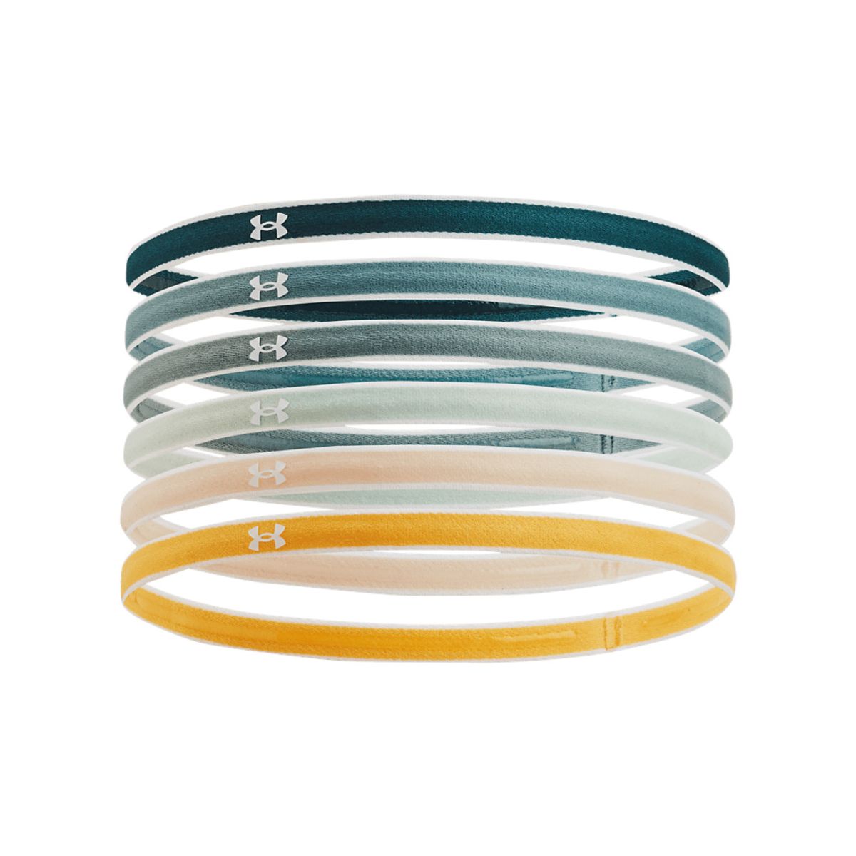 UNDER ARMOUR - Banda UNDER ARMOUR Mini Headbands (6Pk) para Mujer Verde 1286016-716-5VR UNDER ARMOUR