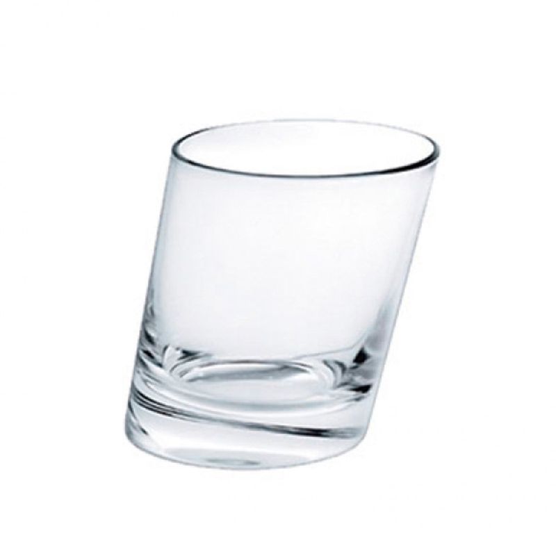 BORGONOVO - Vaso de vidrio corto Borgonovo: 3 piezas