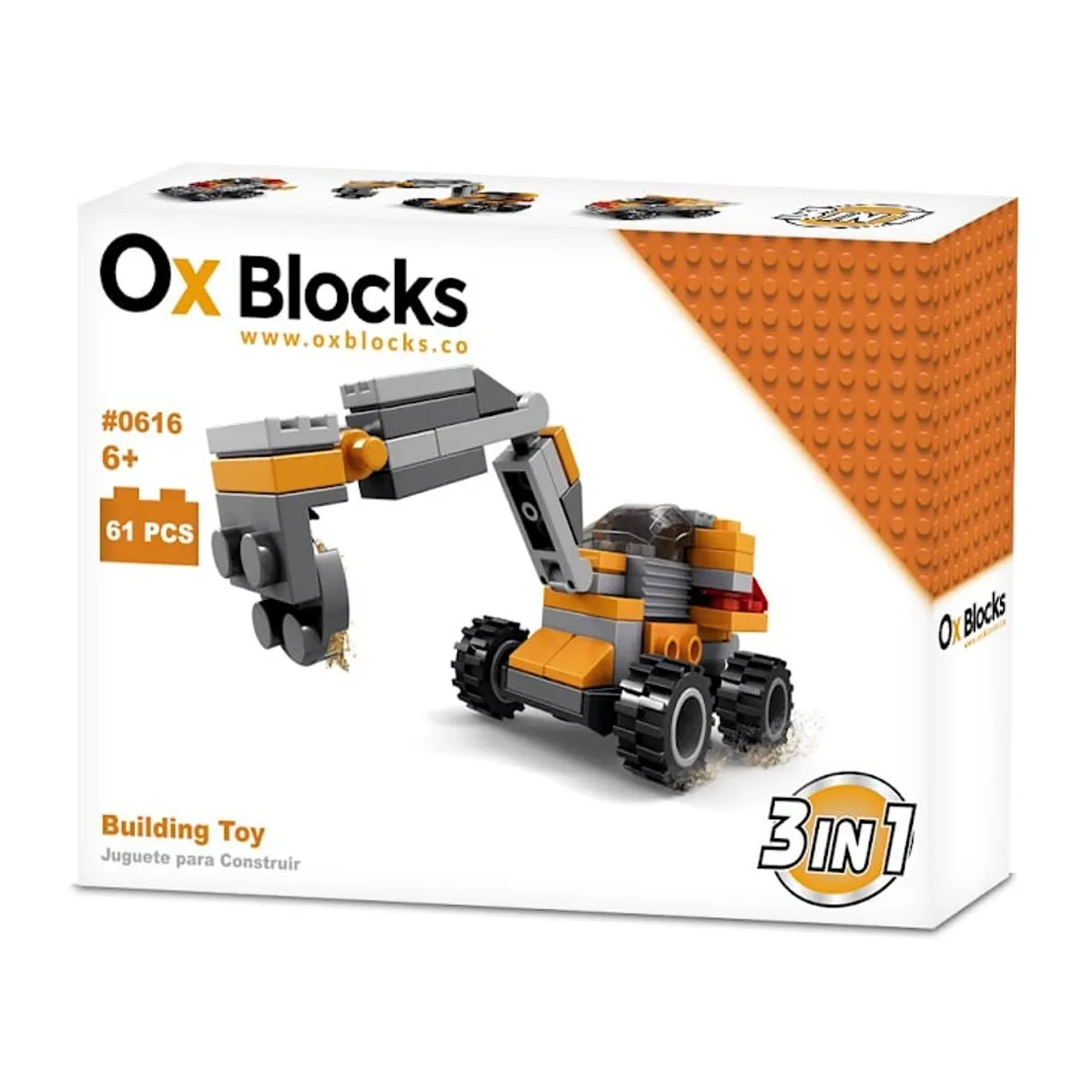 OX BLOCKS - OX Construction - Building Toy 61pcs OX Blocks 0616