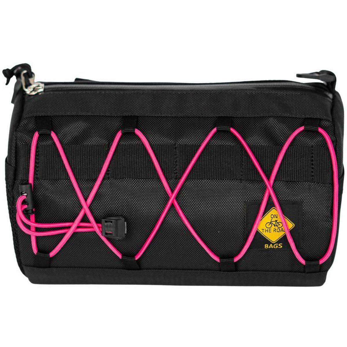 GENERICO - Maleta manillar bicicleta barril 2.8l negro - fucsia on the road bag