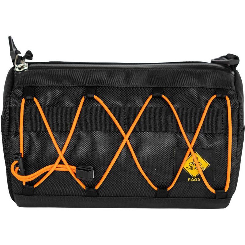 GENERICO - Maleta manillar bicicleta barril 2.8l negro - naranja on the road bag