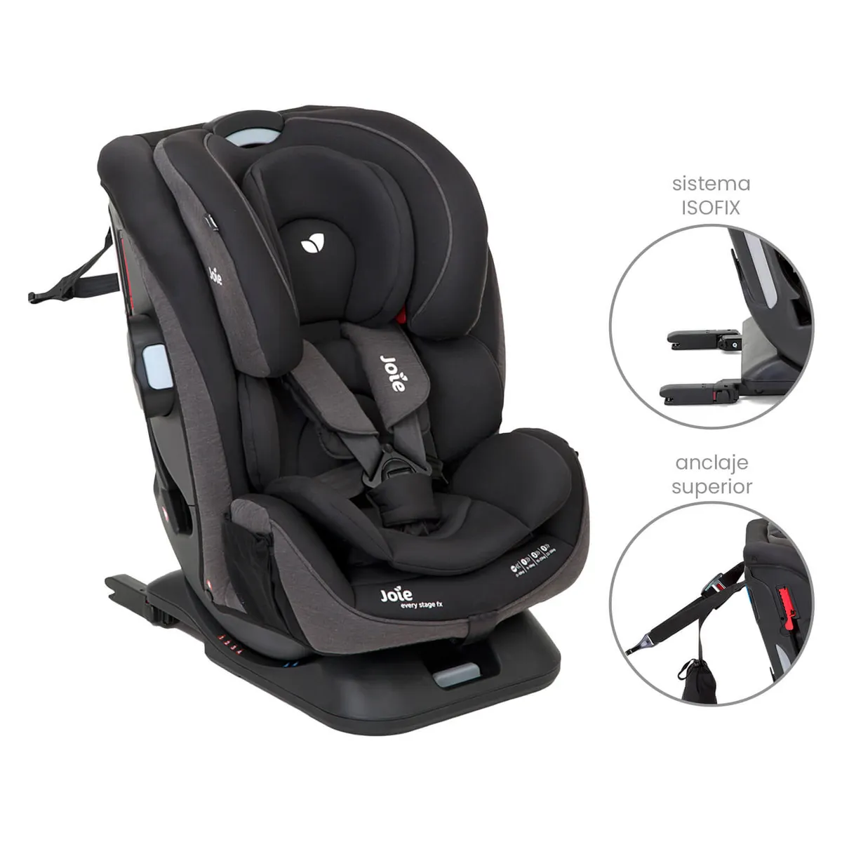 JOIE - Silla Carro bebe Joie Isofix Every Stage Fx Coal