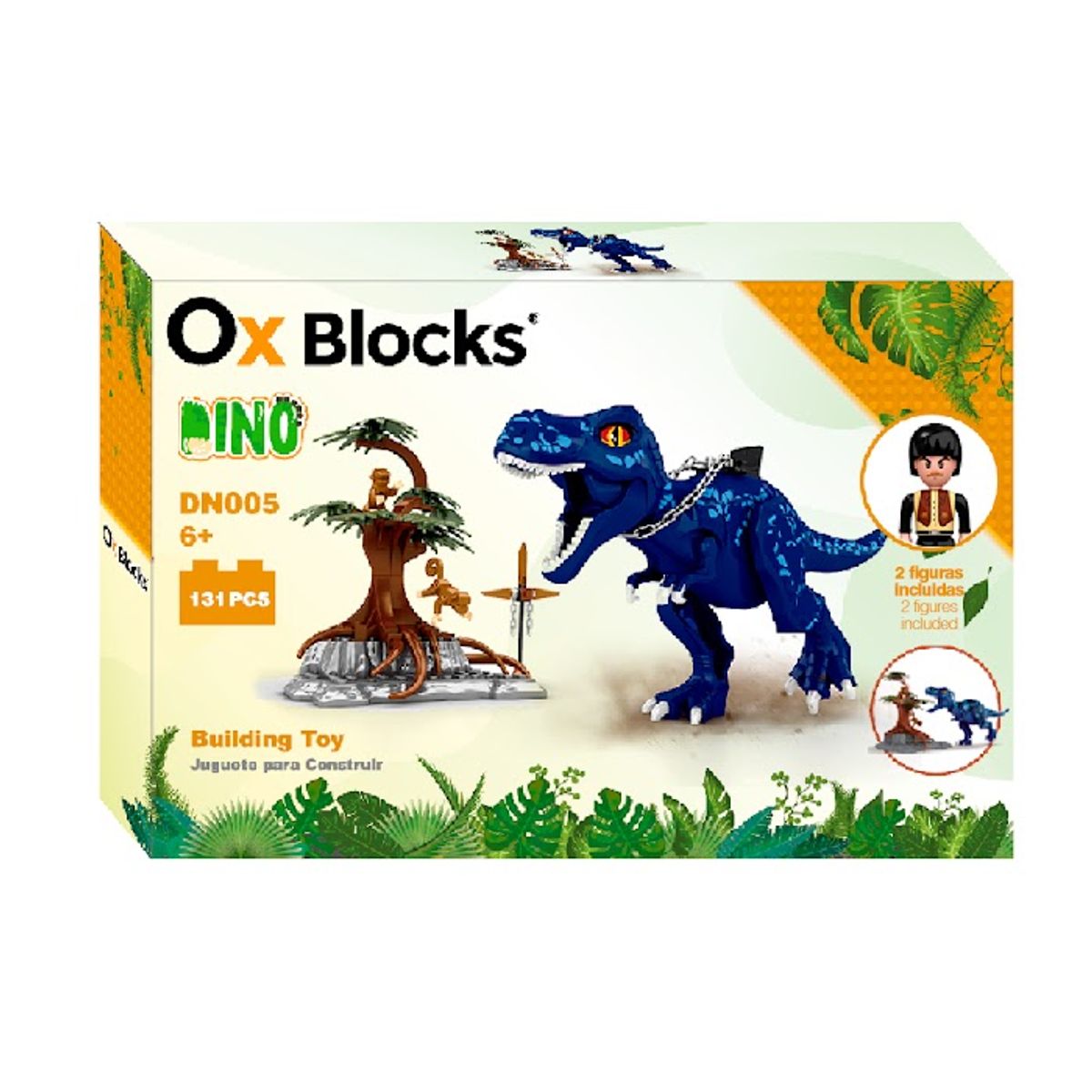 OX BLOCKS - OX Dino Rock Age - Juguete para Construir 131 piezas